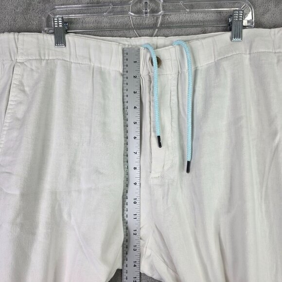 Mens Tommy Bahama White Linen Blend Pants Relaxed Fit Drawstring Size XXXL - Picture 4 of 9